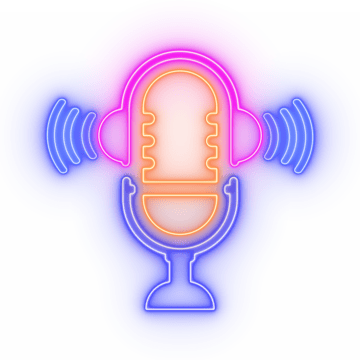 pngtree podcast logo neon style png image 6107860